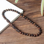 Four Wise Buddhas Wooden Bead Double Wrap Bracelet