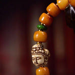Tibetan Yak Bone Buddha Head Bracelet