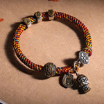 Tibetan Buddhist S925 Sterling Silver Lucky Bracelet