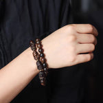 Four Wise Buddhas Wooden Bead Double Wrap Bracelet
