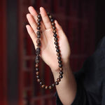 Four Wise Buddhas Wooden Bead Double Wrap Bracelet