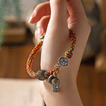 Tibetan Buddhist S925 Sterling Silver Lucky Bracelet