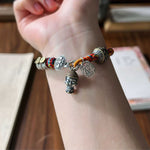 Tibetan Buddhist S925 Sterling Silver Lucky Bracelet