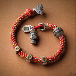 Tibetan Buddhist S925 Sterling Silver Lucky Bracelet