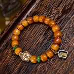 Tibetan Yak Bone Buddha Head Bracelet