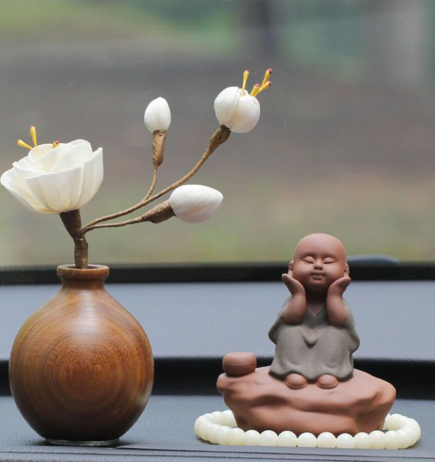 Little Monk with Healing Flower and Bodhi Seed Malas