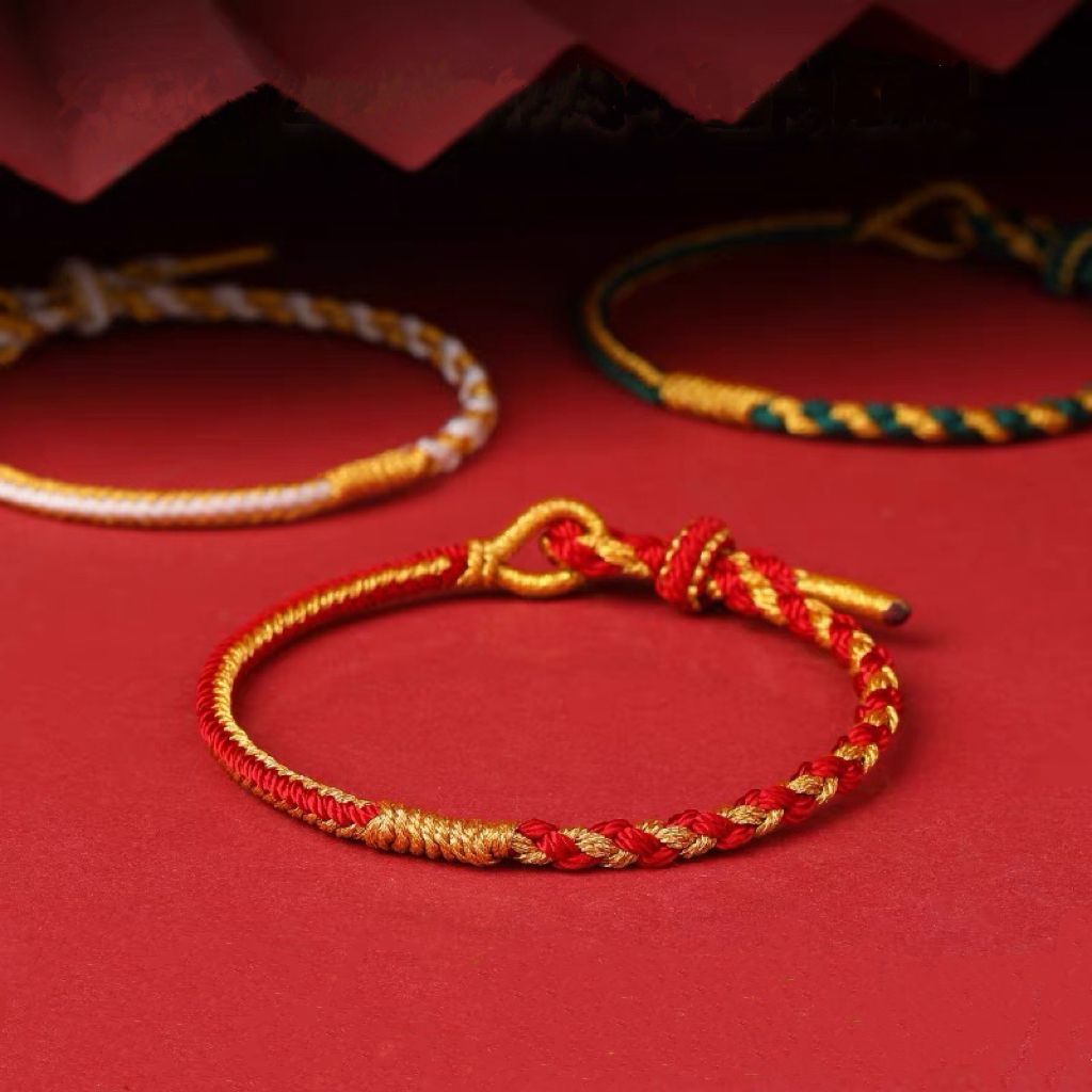 Blessed Lucky Buddha Feng Shui String Bracelet Red