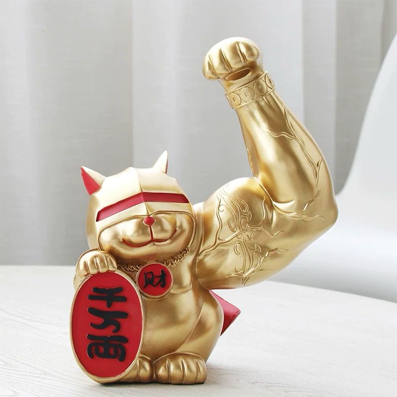 Muscular Lucky Cat Superman