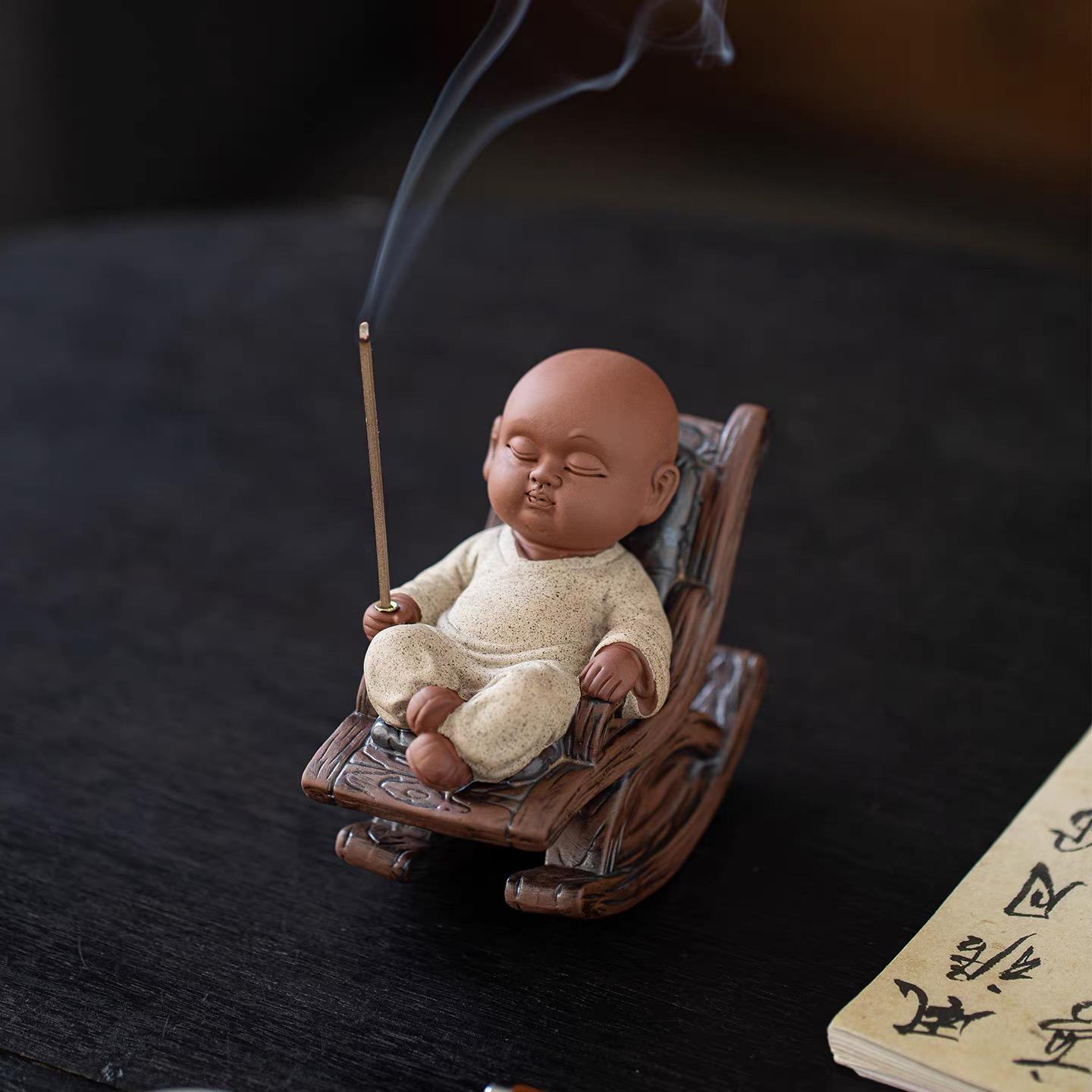 Little Monk with Rocking Chair