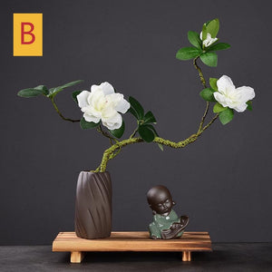 Little Monk With Feng Shui Flower