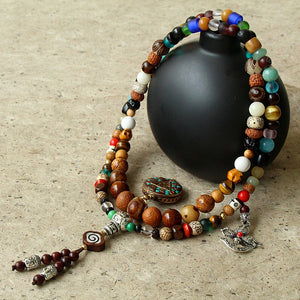 Tibetan 108 Mala Beads Bracelet / Necklace