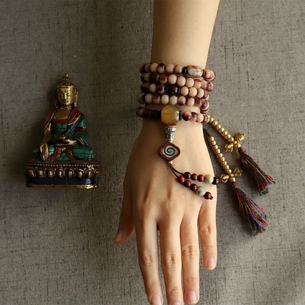 Buddhist meditation beads bracelet deals