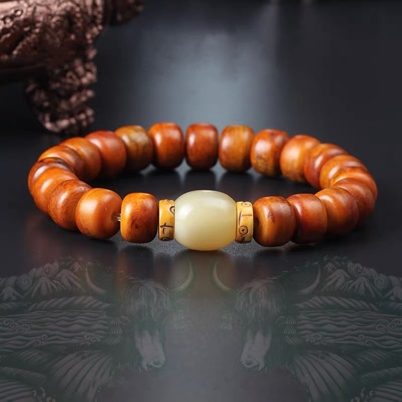 Consecrated Tibetan Yak Bone Buddha Bracelet for good luck – MR. LITTLE ...