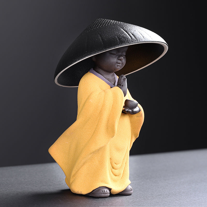 Little Monk With Tea Strainer Hat