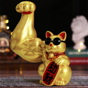 Muscular Lucky Cat Maneki Neko for good luck in this year – MR. LITTLE MONK